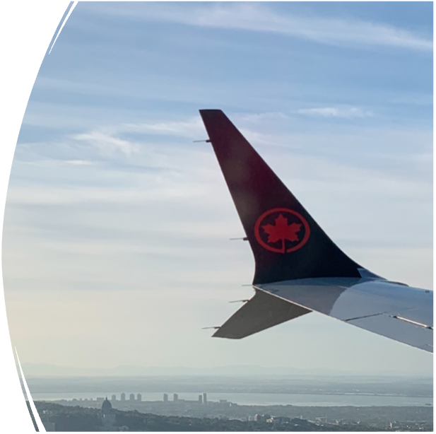 aircanada plane wing